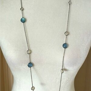 Ippolita Lollipop 40” mother of pearl and topaz necklace